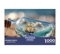 Sinoshow_24085_Sailing_Ship_in_a_Bottle_on_The_Beach_with_Waves_5d60e958-98e2-42eb-8ea1-71884624bd98_1 1000 Piezas Rompecabezas Difícil, Desafiante, Casi Imposible Juego De Rompecabezas, Juego Famili