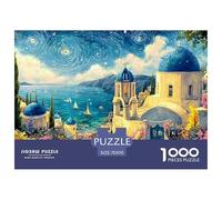 Sinoshow_24085_Serene_Paint-by-Number_Santorini_Landscape_with__d5ea049d-c771-46b2-b54c-4ce2d821b6a7_1 1000 Piezas Jigsaw Puzzle Difícil, Desafiante, Casi Imposible Rompecabezas, Co