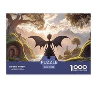 Sinoshow_24085_Silhouette_of_an_Elegant_Woman_with_Bat_Wings_st_6609044a-397a-4a54-9e6c-7cb1e499a2fe_4 1000 Piezas Rompecabezas Difícil, Desafiante, Casi Imposible Rompecabezas, Juego Familiar Anti-E