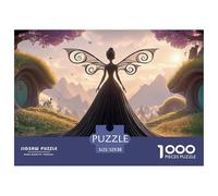 Sinoshow_24085_Silhouette_of_an_Elegant_Woman_with_Bat_Wings_st_6609044a-397a-4a54-9e6c-7cb1e499a2fe_3 1000 Piezas Rompecabezas Estimulante Y Educativo Rompecabezas, Imágenes Vi