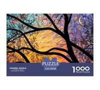 Sinoshow_24085_Stained_Glass_Tree_Branches_Sunset_Sky_Crescent__333665fa-115d-468c-a6b1-305456837da5_4 1000 Piezas Rompecabezas Estimulante Y Educativo Juego De Rompecabezas, Im