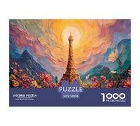Sinoshow_24085_The_Eiffel_Tower_is_Surrounded_by_Mountains_Rive_8a221a13-c29d-405b-9bf3-ddfe27d50b64_3 1000 Piezas Rompecabezas Divertido Y Estimulante Rompecabezas, Imágenes Vi