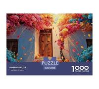 Sinoshow_24085_The_Front_Door_of_The_House_is_White_in_Color_wi_76b0745b-0c1f-48bb-9201-9b9348dd83e1_2 1000 Piezas Rompecabezas Divertido Y Estimulante Rompecabezas, Imágenes Vi