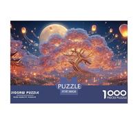 Sinoshow_24085_The_Purple_Moon_Hangs_High_in_The_Sky_and_There__c68ab4d6-135f-4002-89b9-77829573fec4_4 1000 Piezas Rompecabezas Estimulante Y Educativo Rompecabezas, Juego Familiar Anti-Estrés, Jugue