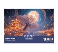 Sinoshow_24085_The_Purple_Moon_Hangs_High_in_The_Sky_and_There__c68ab4d6-135f-4002-89b9-77829573fec4_1 1000 Piezas Rompecabezas Difícil, Desafiante, Casi Imposible Juego De Rompecabezas, Regalo De Na