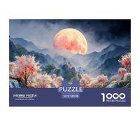 Sinoshow_24085_The_Red_Moon_Hangs_in_The_Sky_Surrounded_by_Pink_71ab5b6e-0b99-4608-a999-5ece93ebe447_4 1000 Piezas Jigsaw Puzzle Difícil, Desafiante, Casi Imposible Juego De Rompecabezas, Juguetes Ed
