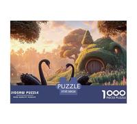 Sinoshow_24085_Two_Black_Swans_in_The_Middle_of_a_Lake_with_Ree_27d39432-fe98-4b78-9481-6c39337b66c2_2 1000 Piezas Rompecabezas Estimulante Y Educativo Juego De Rompecabezas, Juguetes Educativos Únic
