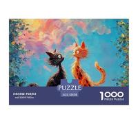 Sinoshow_24085_Two_Cats_Playing_on_The_Roof_in_The_Style_of_Hay_74518ac6-604f-4b15-ad1d-393ac0728a5a_4 1000 Piezas Jigsaw Puzzle Difícil, Desafiante, Casi Imposible Juego De Rompecabezas, Juguetes Ed