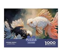 Sinoshow_24085_Two_Fish_Black_and_White_with_Gold_Accents_Yin-y_642dd678-e03c-411a-9449-93e1d0ebc4e6_4 1000 Piezas Jigsaw Puzzle Difícil, Desafiante, Casi Imposible Juego De Rompecabezas, Regalo De N