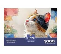 Sinoshow_24085_Vector_Drawing_of_a_Cute_Cat_on_a_Background_wit_749b8d6c-7dcc-435d-acdb-fb5ceeb3bb37_2 1000 Piezas Rompecabezas Divertido Y Estimulante Juego De Rompecabezas, Juego Familiar Anti-Estr