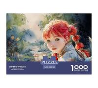 Sinoshow_24085_Watercolor_Painting_of_a_Cute_Girl_with_Red_Hair_9d927e76-8039-4a0e-b4da-0848872968af_3 1000 Piezas Jigsaw Puzzle Difícil, Desafiante, Casi Imposible Juego De Rompecabezas, Juego Famil
