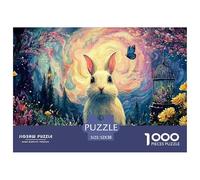 Sinoshow_24085_White_Baby_Bunny_with_Flowers_Butterfly_and_Bird_389b0a56-a0ed-4224-bea0-bcb925fd4842_1 1000 Piezas Jigsaw Puzzle Difícil, Desafiante, Casi Imposible Juego De Rompecabezas, Juego Famil
