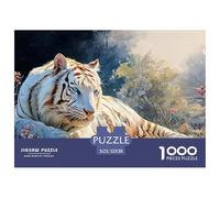 Sinoshow_24085_White_Tiger_White_Fur_Blue_Eyes_Lying_in_The_gra_50aa4ef3-2a18-4947-b956-b9b0fa1a9a90_1 1000 Piezas Jigsaw Puzzle Difícil, Desafiante, Casi Imposible Rompecabezas, Co