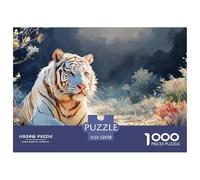 Sinoshow_24085_White_Tiger_White_Fur_with_Black_Stripes_Blue_EY_829f2d57-77eb-4e1c-9747-b76e4f265e17_4 1000 Piezas Rompecabezas Divertido Y Estimulante Rompecabezas, Juego Familiar Anti-Estrés, Jugue