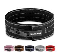 SINOTAVI Cinturón Gym de Hombre. Faja para Levantar Peso. Cuero de Vaca con Hebilla. Cinturón Fitness. Cinturones de Musculación. Cinturones Powerlifting y Bodybuilding de 8,5 cm / 10 cm de Altura