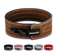 SINOTAVI Cinturón Gym de Hombre. Faja para Levantar Peso. Cuero de Vaca con Hebilla. Cinturón Fitness. Cinturones de Musculación. Cinturones Powerlifting y Bodybuilding de 8,5 cm / 10 cm de Altura