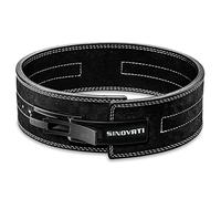 SINOTAVI Cinturón Gym de Hombre. Faja para Levantar Peso. Cuero de Vaca con Hebilla. Cinturón Fitness. Cinturones de Musculación. Cinturones Powerlifting y Bodybuilding de 8,5 cm / 10 cm de Altura
