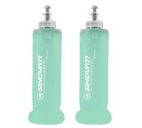 SINOVATI® Botellas de agua plegables de TPU, Soft Flask, botellas de agua sin BPA, botella deportiva para mochila de hidratación, bicicleta, senderismo, correr, camping y escalada (turquesa claro, 250
