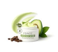 Sinoz Avocado Bomb Crema de ojos - Antiedad, Hidratante y Suavizante - Contra ojeras, bolsas y arrugas - Con cafeína, colágeno y Matrixyl 3000 péptidos - Fórmula vegana teñida - 15 ml