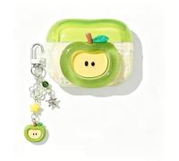 SINQERISHT Funda compatible con Apple AirPods Pro Funda 3D Dulce Verde Manzanas Resistente a Golpes Silicona Fundas con Mosquetón para Niñas Mujeres para AirPods Pro 2ª generación