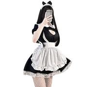 SINROYEE Disfraz sexy de sirvienta para mujer, trajes sexys para cosplay, conjuntos de bragas para mujer, encantador traje japonés (7065)