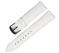 SinSed Correas De Reloj De Cuero 18Mm 20Mm 22Mm 24Mm Correa De Reloj Correa De Acero Hebilla Pulsera De Cinturón, Blanco negro, 24mm