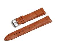SinSed Correas De Reloj De Cuero 18Mm 20Mm 22Mm 24Mm Correa De Reloj Correa De Acero Hebilla Pulsera De Cinturón, Plateado marrón claro, 22mm