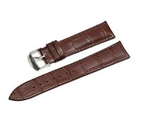 SinSed Correas De Reloj De Cuero 18Mm 20Mm 22Mm 24Mm Correa De Reloj Correa De Acero Hebilla Pulsera De Cinturón, Plateado marrón, 24mm