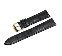 SinSed Correas De Reloj De Cuero 18Mm 20Mm 22Mm 24Mm Correa De Reloj Correa De Acero Hebilla Pulsera De Cinturón, Oro negro, 14mm