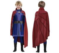 SINSEN Disfraz de Dr. Strange para niños, disfraz de superhéroe, capa de Halloween, fiesta de carnaval para niños (110 pulgadas (altura de 41 a 45 pulgadas)