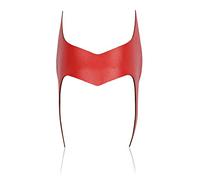 SINSEN - Máscara de bruja escarlata para Halloween, cosplay, fiesta, baile de máscaras (cuero 01)