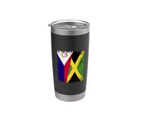 Sint Maarten Bandera de Jamaica Sint Maartener Jamaicana Vaso térmico de acero inoxidable de doble pared