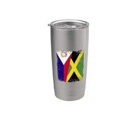 Sint Maarten Bandera de Jamaica Sint Maartener Jamaicana Vaso térmico de acero inoxidable de doble pared