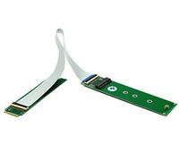 Sintech Cable de extensión M.2 NVME, tarjeta extensor SSD NGFF M-Key PCIe 3.0 con cable laminado antielectromagnético de 20 cm (cable plateado)