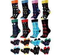 Sintege 8 pares de calcetines para profesor para mujer If You Can Read This Teacher Off Duty divertidos unisex calcetines novedosos divertidos calcetines de regalo de agradecimiento de graduación para profesores y estudiantes, Colores clásicos, Talla única