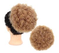 Sintético Bun Puff Cordón Cola de caballo Corto Rizado Afro Peluca alargada for mujeres negras Niñas Pieza de Pelo de Moño Desordenado