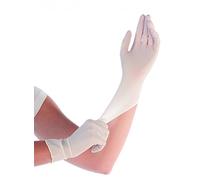 sintéticos de guante Elastic, sin talco, 24 cm, color blanco, dispensador de 10 x 100 unidades)