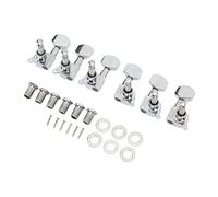Sintonizador de Bloqueo de Cuerda Hardware Interno 3L 3R Pasadores de Pivote para Instrumentos Musicales (Plata)