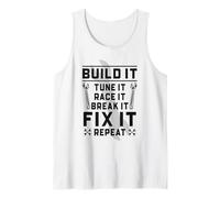 Sintonizador de Coche de Carreras mecánico automático Tune Race Break Fix Repeat Camiseta sin Mangas