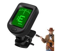 Sintonizador De Guitarra Cromática - 1.18x1.77x1.77 Pulgadas Clip En El Sintonizador De Guitarra, Clip De Violín En Instrumento De Cuerda, Pantalla LCD Digital Para Instrumento De Violín Con Pantalla