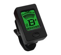 Sintonizador de guitarra eléctrica - Pantalla LCD Herramienta de música digital | Afinación profesional para violín, ukelele, bajo, rendimiento de estudio, clip de alta precisión