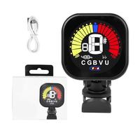 Sintonizador digital con clip giratorio LCD rápido y preciso para guitarra acústica, ukelele, violín, banjos recargable profesional