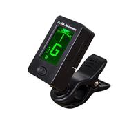Sintonizador digital de guitarra alimentado por pilas, antiinterferencias, giratorio, pantalla LCD, afinadores de luz, violín, bajo, accesorios tipo 1