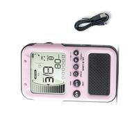 Sintonizador digital de metrónomo vibrador electrónico para piano, guitarra, bajo, ukelele, violín, práctica, ABS, con soporte plegable