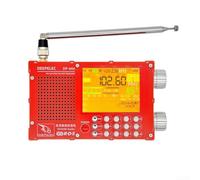 Sintonizador portátil DSP-Tuner TEF6686 Banda completa FM/AM/LW/MW/SW Receptor RDS con pantalla táctil de 2.8 pulgadas, batería de 5000 mAh para viajes, escuchar al aire libre (rojo)