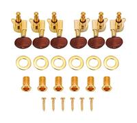 Sintonizadores, afinadores de guitarra, clavijas de afinación duraderas 3L3R, afinadores de bloqueo, cabezales de máquina para guitarra eléctrica acústica para principiantes(Oro)