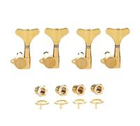 Sintonizadores de bajo sellado 18:1 para zurdos de 4 cuerdas, afinadores de bajo zurdo, clavijas de afinación de bajo, compatibles con Ibanez/Yamaha estilo acústico/bajo eléctrico, dorado, 4L