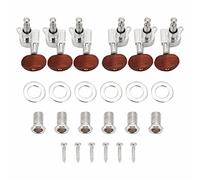 Sintonizadores de Bloqueo Premium para Guitarra Eléctrica acústica: Cabezas de Máquina de Clavijas de Ajuste 3L3R con un Ajuste de Cuerda Rápidamente Preciso en Plata (GOLD) (SILVER)