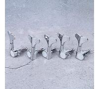 Sintonizadores de Graves Aleación Aleación Avinaje Cerrado Estable Performance Zinc Left Bass Tuning Musical Instrument Accessorios para Músicos (Plata)