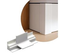 Sintrix Fab Conector de esquina, compatible con rodapiés IKEA Förbättra de 8 cm - 90° esquinas interiores y exteriores para zócalos de cocina y listones de acabado, apto para rodapiés, ideal para